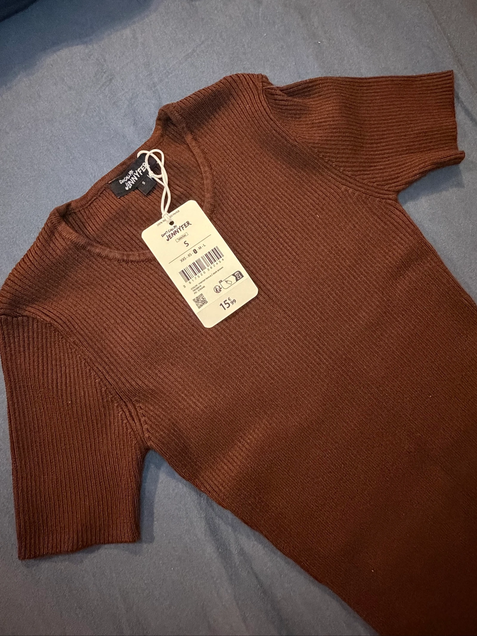 Vestido corto de verano marrón – photo 2